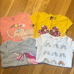 Short Sleeve lot- elephant, butterfly, unicorn, and rainbows